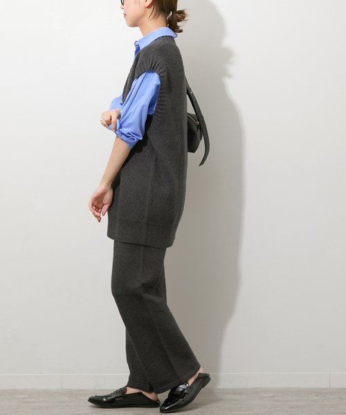 JOURNAL STANDARD relume(ジャーナルスタンダード レリューム)の「《追加》ストレッチコットンブレンドベスト(ベスト・レディース・チャコールグレー/ライトグレー・FREE)」の5枚目の写真