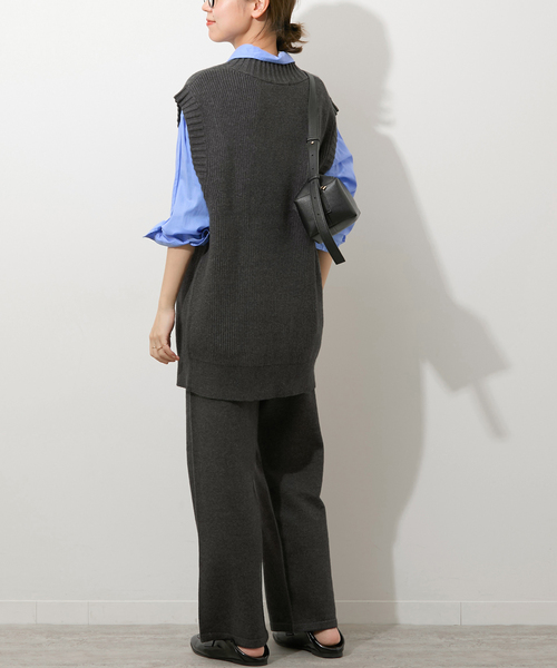 JOURNAL STANDARD relume(ジャーナルスタンダード レリューム)の「《追加》ストレッチコットンブレンドベスト(ベスト・レディース・チャコールグレー/ライトグレー・FREE)」の7枚目の写真