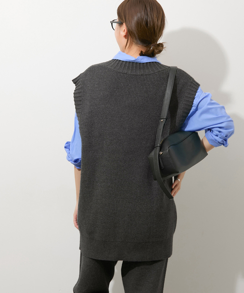 JOURNAL STANDARD relume(ジャーナルスタンダード レリューム)の「《追加》ストレッチコットンブレンドベスト(ベスト・レディース・チャコールグレー/ライトグレー・FREE)」の10枚目の写真