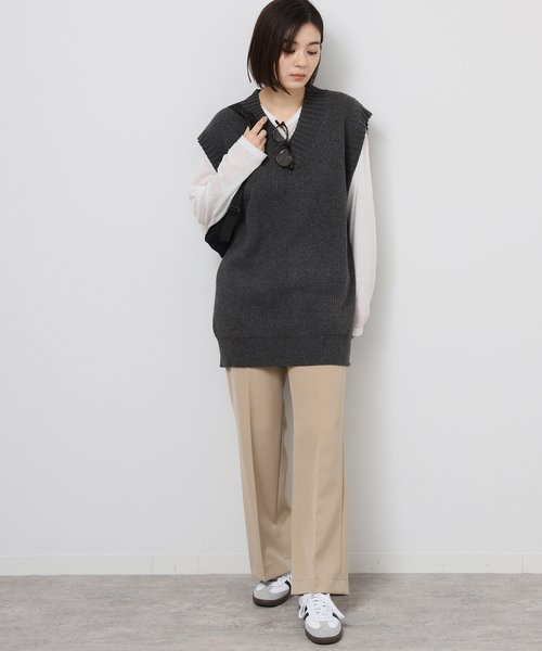 JOURNAL STANDARD relume(ジャーナルスタンダード レリューム)の「《追加》ストレッチコットンブレンドベスト(ベスト・レディース・チャコールグレー/ライトグレー・FREE)」の11枚目の写真