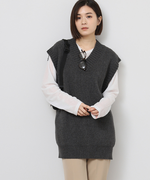 JOURNAL STANDARD relume(ジャーナルスタンダード レリューム)の「《追加》ストレッチコットンブレンドベスト(ベスト・レディース・チャコールグレー/ライトグレー・FREE)」の15枚目の写真