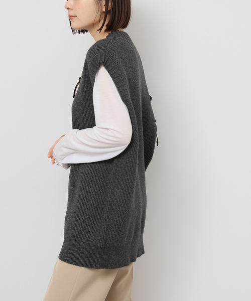 JOURNAL STANDARD relume(ジャーナルスタンダード レリューム)の「《追加》ストレッチコットンブレンドベスト(ベスト・レディース・チャコールグレー/ライトグレー・FREE)」の17枚目の写真