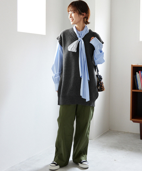 JOURNAL STANDARD relume(ジャーナルスタンダード レリューム)の「《追加》ストレッチコットンブレンドベスト(ベスト・レディース・チャコールグレー/ライトグレー・FREE)」の19枚目の写真