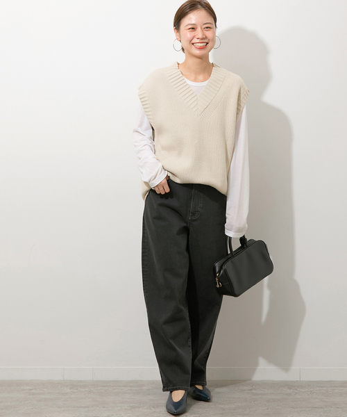 JOURNAL STANDARD relume(ジャーナルスタンダード レリューム)の「《追加》ストレッチコットンブレンドベスト(ベスト・レディース・チャコールグレー/ライトグレー・FREE)」の21枚目の写真