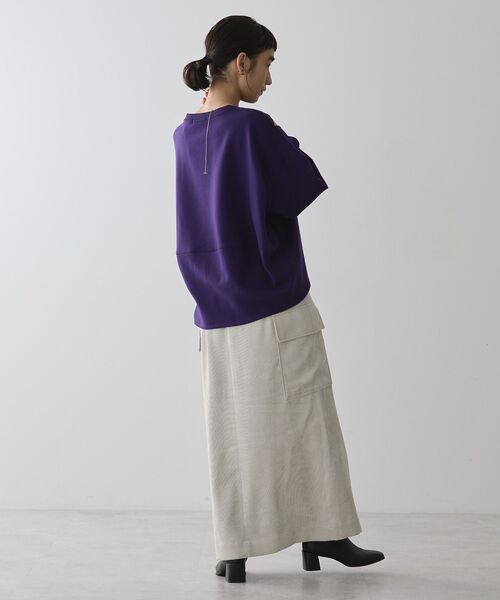 AMERICAN HOLIC（アメリカンホリック）の「コーデュロイサイドポケットタイトスカート（スカート・レディース・モカ/アイボリー/チャコールグレー・M/S/L）」の9枚目の写真