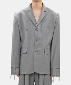 loin nuit ロワンニュイ ボリュームスリーブショートジャケット グレー volume sleeve short jacket / ボリュームスリーブショートジャケット