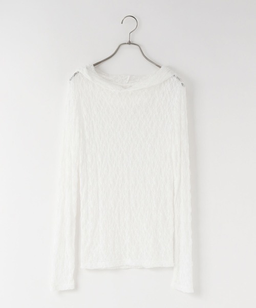 LOWRYS FARM(ローリーズファーム)の「アソートフードLS 211937(Tシャツ/カットソー・レディース・ブラック系その他/オフホワイト/ブラック/アイボリー・FREE)」の2枚目の写真