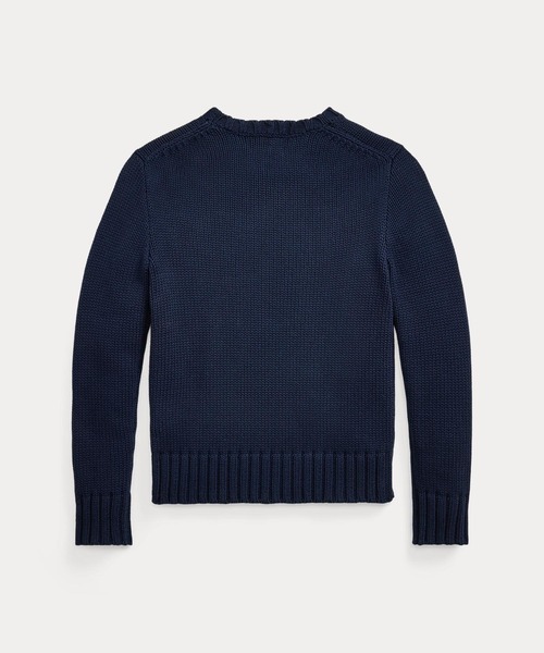 フラッグ コットン クルーネック セーター（ニット/セーター）｜POLO