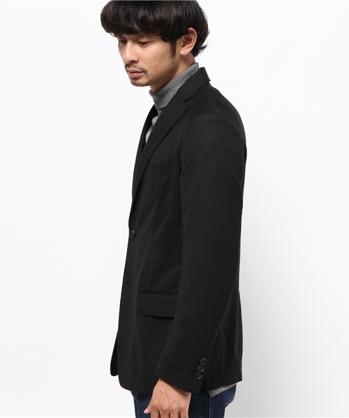 URBAN RESEARCH（アーバンリサーチ）の「UR ウールギャバ2Bジャケット（テーラードジャケット・メンズ・ブラック/チャコールグレー・MEDIUM/LARGE）」の6枚目の写真