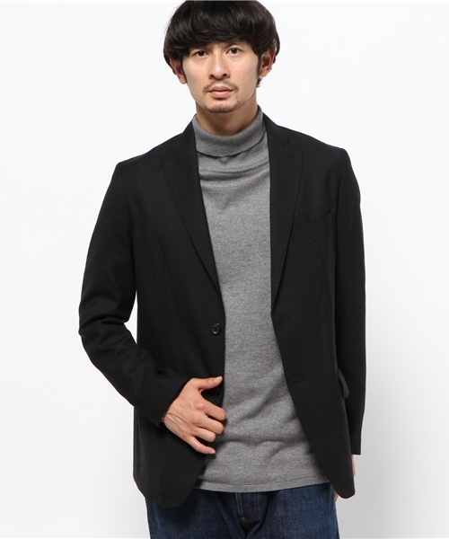 URBAN RESEARCH（アーバンリサーチ）の「UR ウールギャバ2Bジャケット（テーラードジャケット・メンズ・ブラック/チャコールグレー・MEDIUM/LARGE）」の8枚目の写真