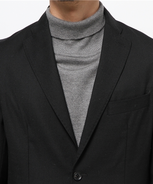 URBAN RESEARCH（アーバンリサーチ）の「UR ウールギャバ2Bジャケット（テーラードジャケット・メンズ・ブラック/チャコールグレー・MEDIUM/LARGE）」の9枚目の写真