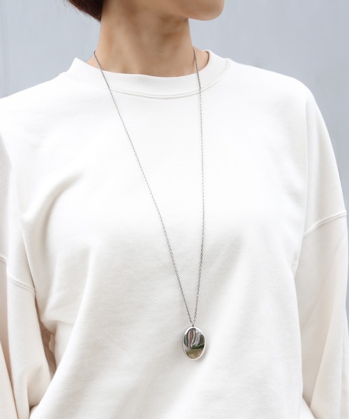 金属アレルギー対応「ieLS」ステンレス オーバルトップロングネックレス（ネックレス）｜ieLS（イエルズ）