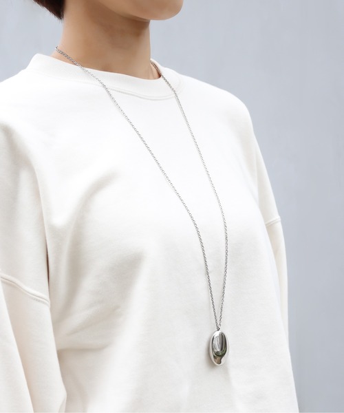 金属アレルギー対応「ieLS」ステンレス オーバルトップロングネックレス（ネックレス）｜ieLS（イエルズ）