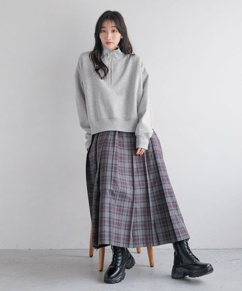 LOWRYS FARM(ローリーズファーム)の「キモウウラケハイZIPLS 133788(スウェット・レディース・グレー/ブラウン/アイボリー・FREE)」の12枚目の写真