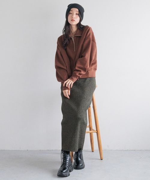 LOWRYS FARM(ローリーズファーム)の「キモウウラケハイZIPLS 133788(スウェット・レディース・グレー/ブラウン/アイボリー・FREE)」の7枚目の写真