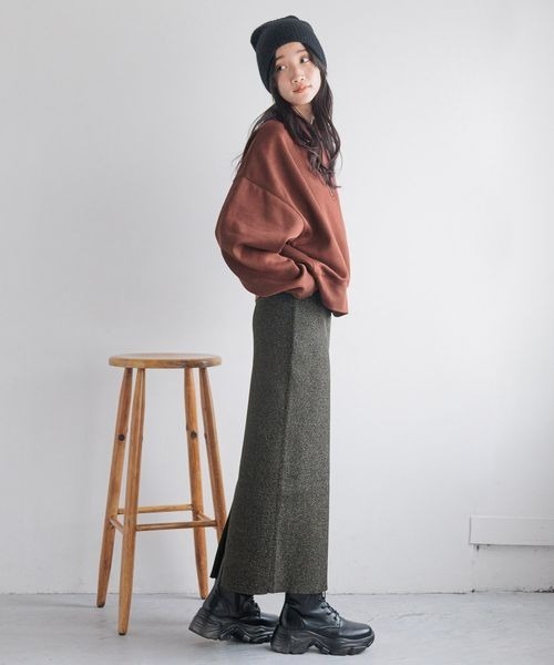 LOWRYS FARM(ローリーズファーム)の「キモウウラケハイZIPLS 133788(スウェット・レディース・グレー/ブラウン/アイボリー・FREE)」の6枚目の写真