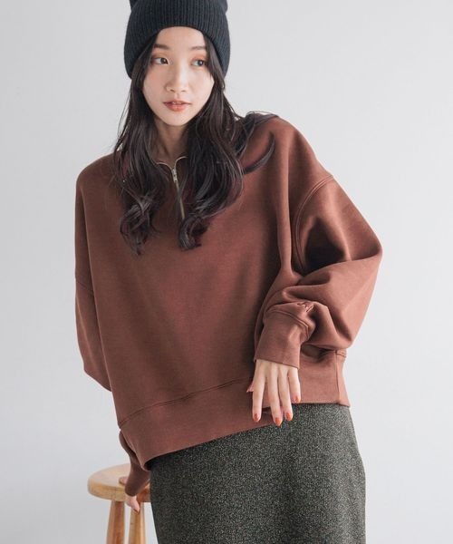 LOWRYS FARM(ローリーズファーム)の「キモウウラケハイZIPLS 133788(スウェット・レディース・グレー/ブラウン/アイボリー・FREE)」の5枚目の写真