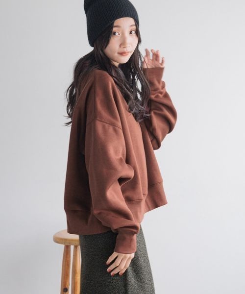 LOWRYS FARM(ローリーズファーム)の「キモウウラケハイZIPLS 133788(スウェット・レディース・グレー/ブラウン/アイボリー・FREE)」の4枚目の写真