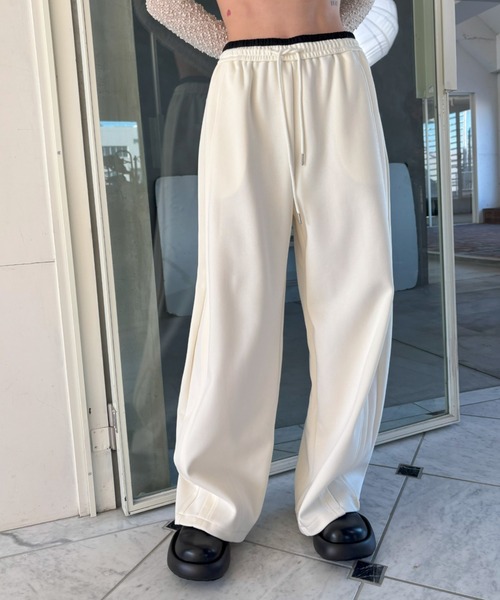 ウエストデザインバレルスエットパンツ（スウェットパンツ）｜FUULLY