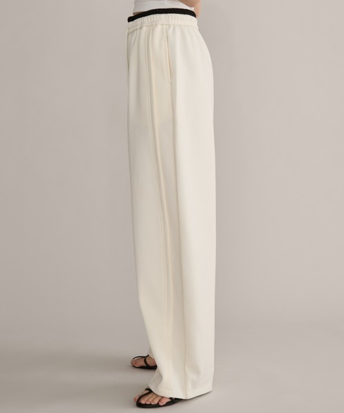 FUULLY STUDIO(フーリィーステューディオ)の「ウエストデザインバレルスエットパンツ(スウェットパンツ・レディース・ネイビー/アイボリー・FREE)」の18枚目の写真