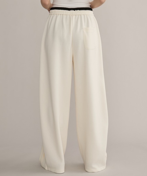 FUULLY STUDIO(フーリィーステューディオ)の「ウエストデザインバレルスエットパンツ(スウェットパンツ・レディース・ネイビー/アイボリー・FREE)」の19枚目の写真