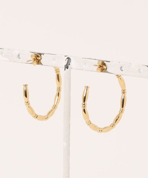sowi（ソーイ）の「サージカルステンレス　バンブー　ピアス（ピアス（両耳用）・レディース・シルバー/ゴールド・ﾌﾘ-）」の8枚目の写真