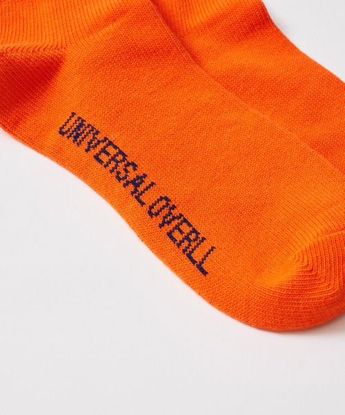 UNIVERSAL OVERALL（ユニバーサルオーバーオール）の「【UNIVERSAL OVERALL】WINDYリブクルーソックス LU-412（ソックス/靴下・メンズ・ホワイト/ブラック/ネイビー/オレンジ/グレー・S/M）」の7枚目の写真