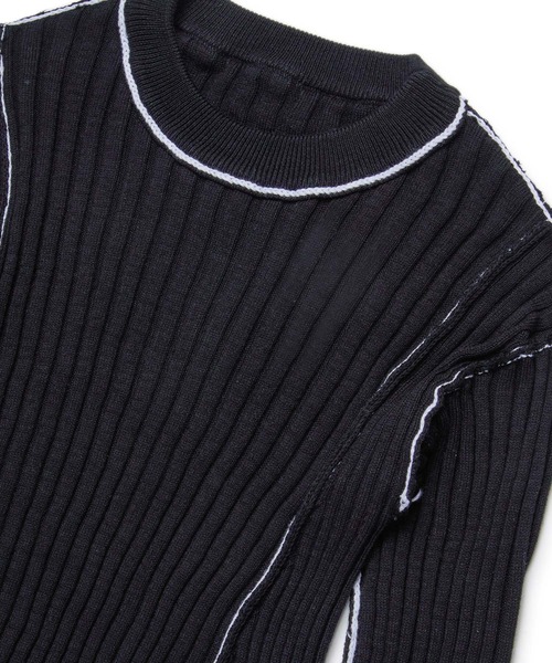 MM6 Maison Margiela（ｴﾑｴﾑｼｯｸｽ ﾒｿﾞﾝ ﾏﾙｼﾞｪﾗ）の「MM6 Maison Margiela(エムエムシックス メゾン マルジェラ)Kids & Junior セーターニットウェア（ニット/セーター・キッズ・ホワイト/ブラック・12Y/14Y/16Y）」の10枚目の写真