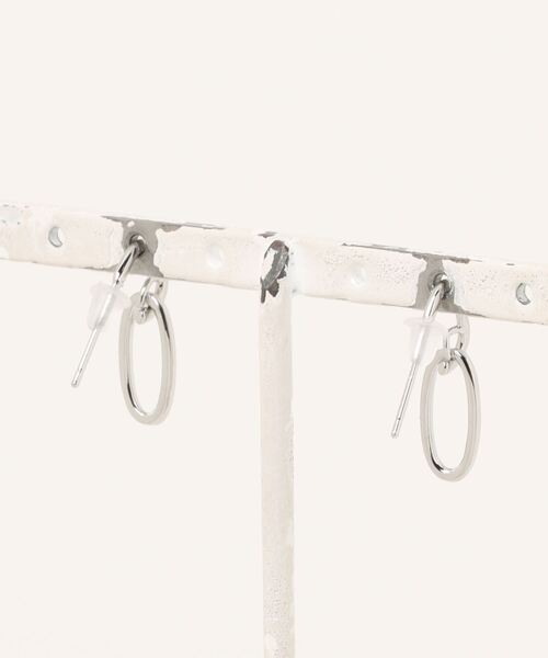 Burner（バーナー）の「【OKUOKU　0909】ダブルリング デザインピアス 両耳用　 oku-pierce-649382310969-5 Nn【RBN】（ピアス（両耳用）・レディース・シルバー/ゴールド・FREE）」の3枚目の写真