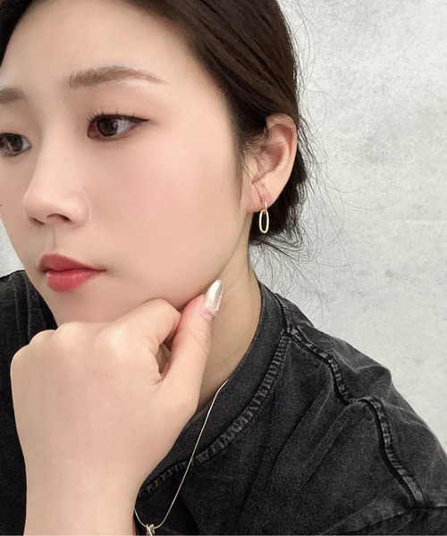 Burner（バーナー）の「【OKUOKU　0909】ダブルリング デザインピアス 両耳用　 oku-pierce-649382310969-5 Nn【RBN】（ピアス（両耳用）・レディース・シルバー/ゴールド・FREE）」の8枚目の写真