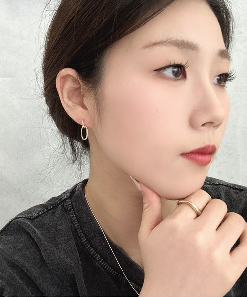 Burner（バーナー）の「【OKUOKU　0909】ダブルリング デザインピアス 両耳用　 oku-pierce-649382310969-5 Nn【RBN】（ピアス（両耳用）・レディース・シルバー/ゴールド・FREE）」の9枚目の写真