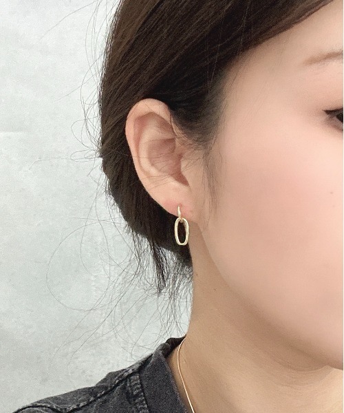 Burner（バーナー）の「【OKUOKU　0909】ダブルリング デザインピアス 両耳用　 oku-pierce-649382310969-5 Nn【RBN】（ピアス（両耳用）・レディース・シルバー/ゴールド・FREE）」の11枚目の写真