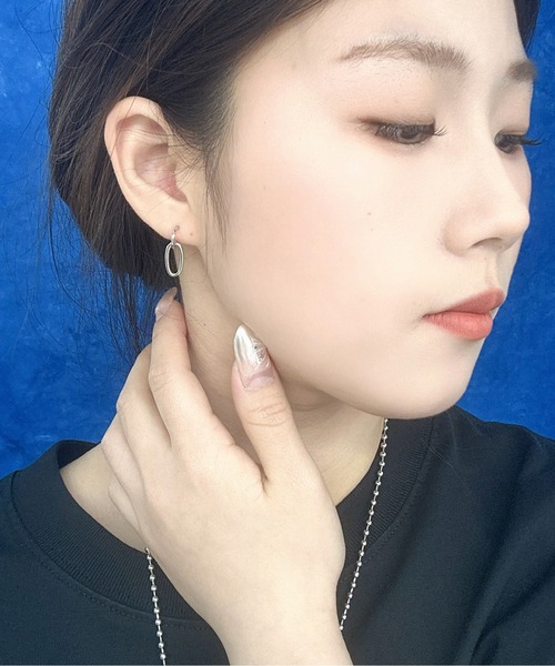 Burner（バーナー）の「【OKUOKU　0909】ダブルリング デザインピアス 両耳用　 oku-pierce-649382310969-5 Nn【RBN】（ピアス（両耳用）・レディース・シルバー/ゴールド・FREE）」の5枚目の写真