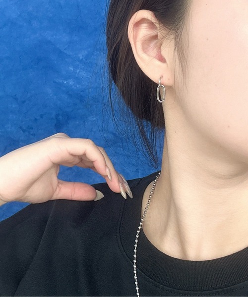 Burner（バーナー）の「【OKUOKU　0909】ダブルリング デザインピアス 両耳用　 oku-pierce-649382310969-5 Nn【RBN】（ピアス（両耳用）・レディース・シルバー/ゴールド・FREE）」の6枚目の写真