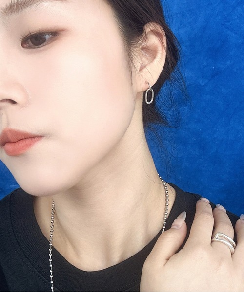 Burner（バーナー）の「【OKUOKU　0909】ダブルリング デザインピアス 両耳用　 oku-pierce-649382310969-5 Nn【RBN】（ピアス（両耳用）・レディース・シルバー/ゴールド・FREE）」の7枚目の写真