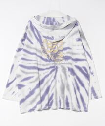 STONE  タイダイ風パーカー　パープル　M タイダイ」に該当するパーカー（パープル/紫色系）ファッション