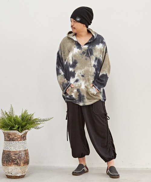 チャイハネ（チャイハネ）の「【チャイハネ】シュナダイMEN'Sワッフルパーカー（パーカー・メンズ・ブラック/パープル/イエロー・FREE）」の8枚目の写真