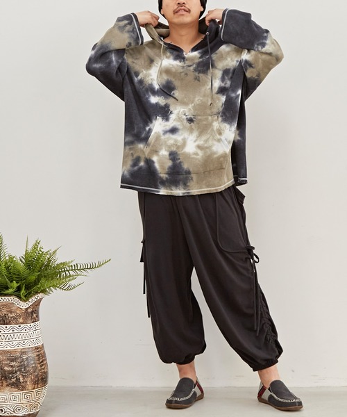 チャイハネ（チャイハネ）の「【チャイハネ】シュナダイMEN'Sワッフルパーカー（パーカー・メンズ・ブラック/パープル/イエロー・FREE）」の9枚目の写真