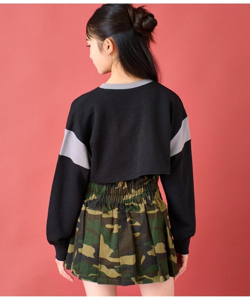 ANAP GｉRL（アナップガール）の「ガーターショートスウェット（スウェット・キッズ・ライトブルー/ブラック・S/M/XS）」の17枚目の写真