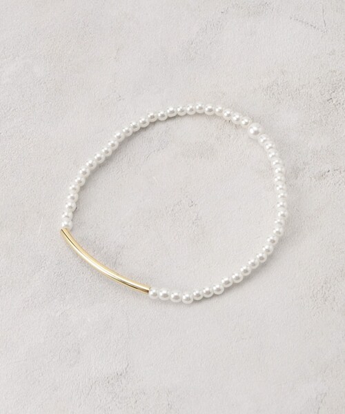 grove（グローブ）の「フェイクパールゴムブレスレット【2本セット/入卒対応可】（ブレスレット・レディース・ホワイト・00）」の3枚目の写真
