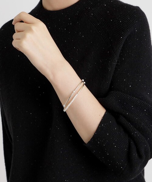 grove（グローブ）の「フェイクパールゴムブレスレット【2本セット/入卒対応可】（ブレスレット・レディース・ホワイト・00）」の9枚目の写真