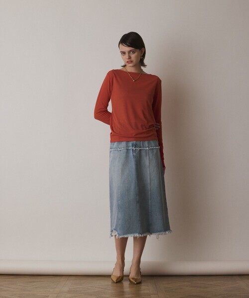 Diagram（ダイアグラム）の「シアーアセテートカットトップ（Tシャツ/カットソー・レディース・ブラック/オレンジ/ベージュ/ホワイト・36）」の22枚目の写真