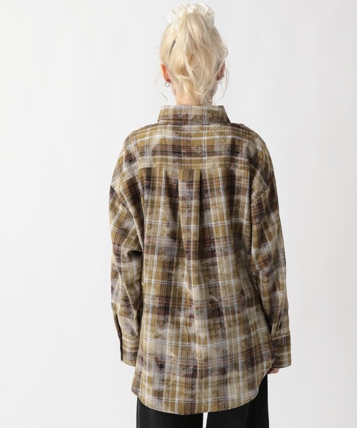 FOREVER 21（フォーエバー トゥエンティーワン）の「【2025SS】ヴィンテージライクチェックオーバーシャツ（シャツ/ブラウス・レディース・イエロー/ネイビー/グレー・FREE）」の7枚目の写真