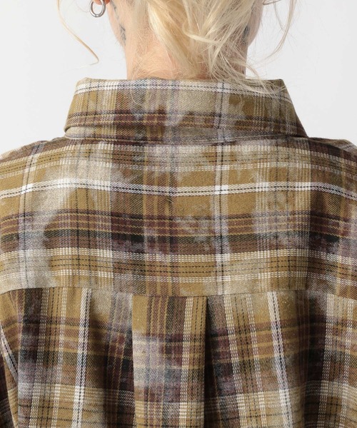 FOREVER 21（フォーエバー トゥエンティーワン）の「【2025SS】ヴィンテージライクチェックオーバーシャツ（シャツ/ブラウス・レディース・イエロー/ネイビー/グレー・FREE）」の11枚目の写真