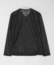 HIDEAWAYS NICOLE | パイソン柄プリントVネックプルオーバー(Tシャツ/カットソー)