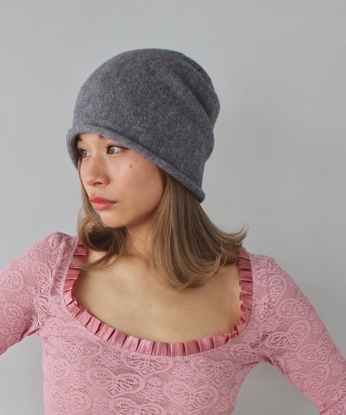 SANSeLF（サンセルフ）の「シンプルニットビーニー【SANSeLF】sana24a022（ニットキャップ/ビーニー・レディース・グレー/ライトベージュ/ブラック・FREE）」の11枚目の写真