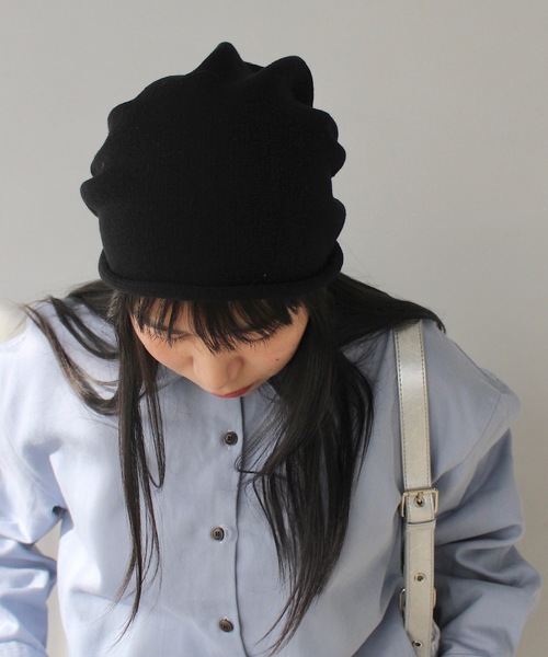 SANSeLF（サンセルフ）の「シンプルニットビーニー【SANSeLF】sana24a022（ニットキャップ/ビーニー・レディース・グレー/ライトベージュ/ブラック・FREE）」の16枚目の写真