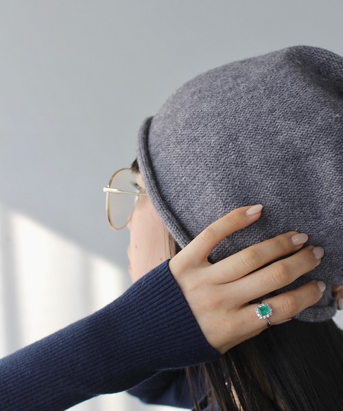 SANSeLF（サンセルフ）の「シンプルニットビーニー【SANSeLF】sana24a022（ニットキャップ/ビーニー・レディース・グレー/ライトベージュ/ブラック・FREE）」の17枚目の写真