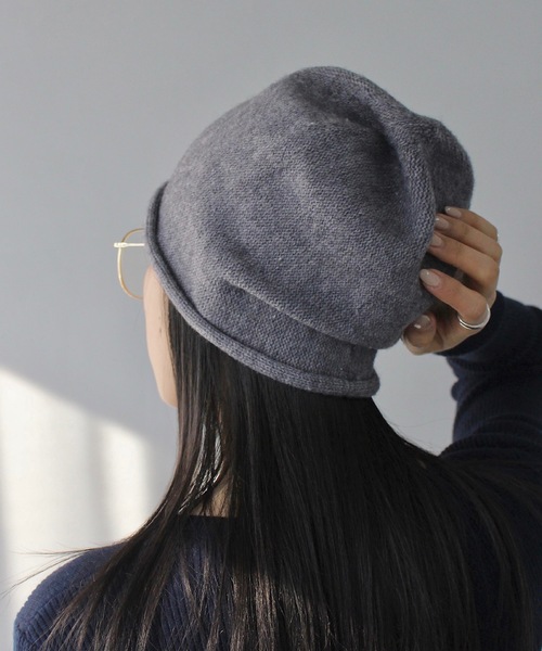 SANSeLF（サンセルフ）の「シンプルニットビーニー【SANSeLF】sana24a022（ニットキャップ/ビーニー・レディース・グレー/ライトベージュ/ブラック・FREE）」の18枚目の写真