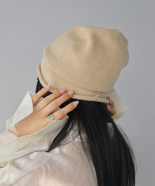 SANSeLF（サンセルフ）の「シンプルニットビーニー【SANSeLF】sana24a022（ニットキャップ/ビーニー・レディース・グレー/ライトベージュ/ブラック・FREE）」の20枚目の写真